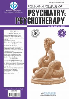 Romanian Journal of Psychiatry & Psychotherapy | Volume 24, No. 2, Year 2022