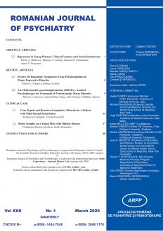 Romanian Journal of Psychiatry & Psychotherapy | Volume 22, No. 1, Year 2020