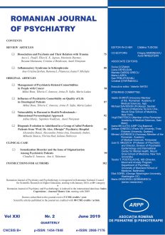 Romanian Journal of Psychiatry & Psychotherapy | Volume 21, No. 2, Year 2019