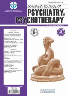 Romanian Journal of Psychiatry & Psychotherapy | Volume 22, No. 2, Year 2020