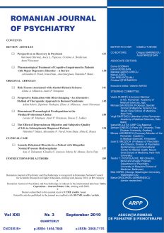 Romanian Journal of Psychiatry & Psychotherapy | Volume 21, No. 3, Year 2019