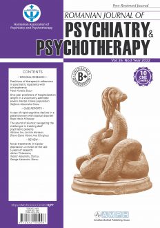 Romanian Journal of Psychiatry & Psychotherapy | Volume 24, No. 3, Year 2022